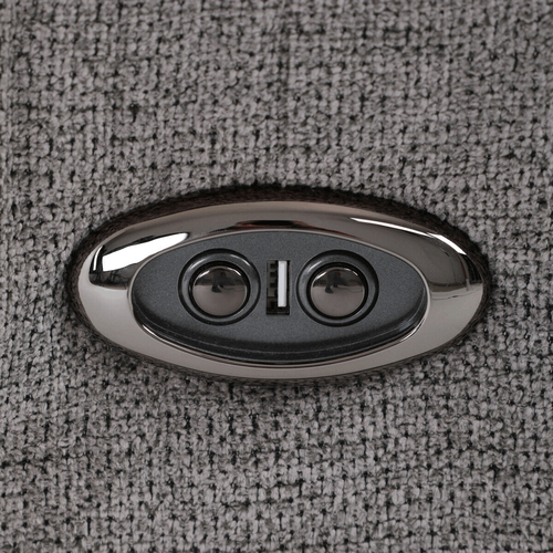 Polohovací křeslo, elektrické zabudované ovládání, šedá, látka, TV-Q8575 GREY2