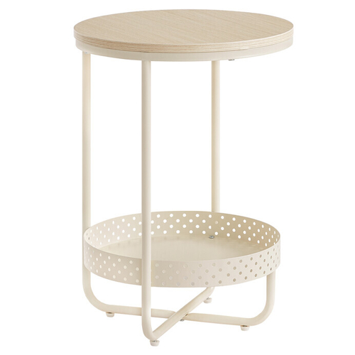 Odkládací stolek 40x40x55cm, mdf, bělený dub, AKF-E1015 CRM