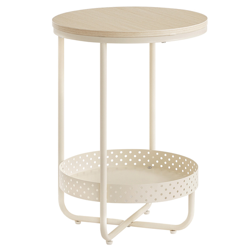 Odkládací stolek 40x40x55cm, mdf, bělený dub, AKF-E1015 CRM