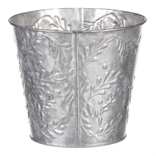 Obal kovový - vzor jmelí, barva stříbrná