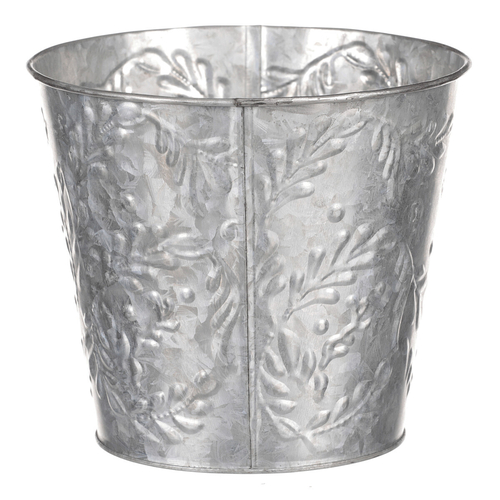 Obal kovový - vzor jmelí, barva stříbrná