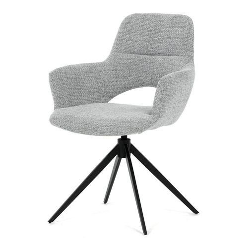 Jídelní židle otočná 360°, šedá, látka, DCH-D1320 GREY2