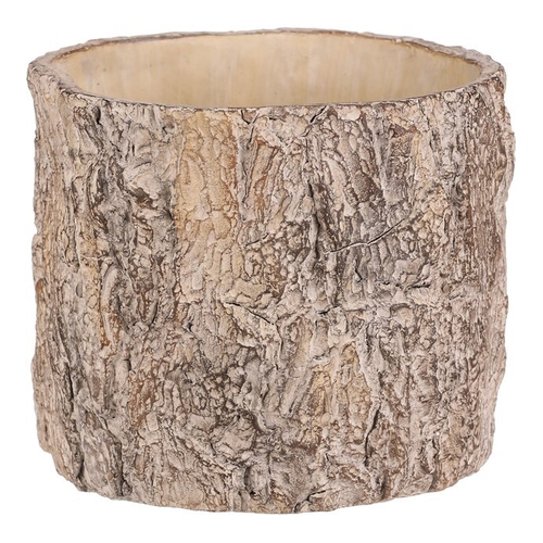 Obal betonový - imitace dřevěné kůry, vel. M, hnědý