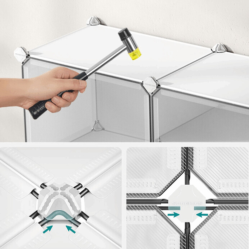 Botník, plast, bílá, ABO-E1033 WT