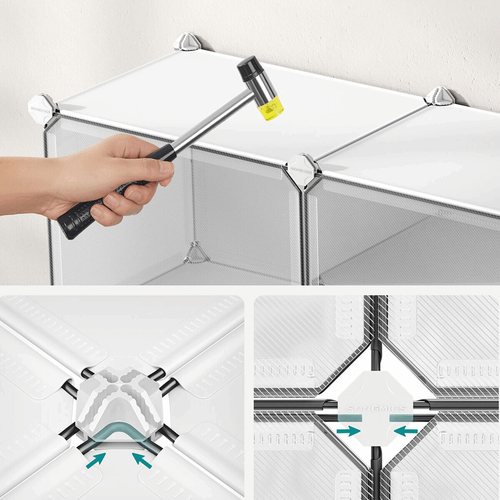 Botník, plast, bílá, ABO-E1033 WT