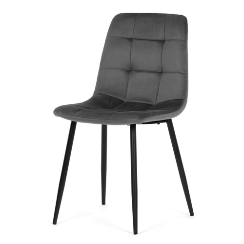 Jídelní židle, šedá, sametová látka, CT-V5081 GREY4