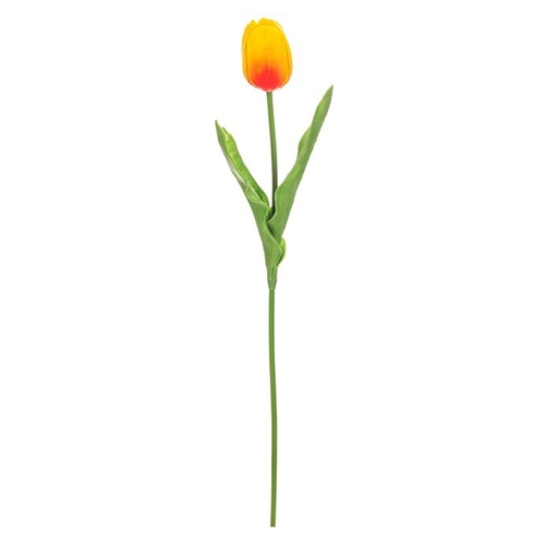 Tulipán pěnový - umělý řezaný, barva žluto-oranžová