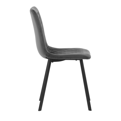 Jídelní židle, šedá, sametová látka, DCL-973 GREY4