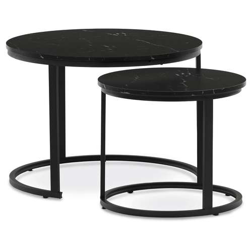 Konferenční stolek 70x70x51cm, mdf, mramor, CT-X7122 BK