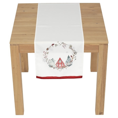 Běhoun - vánoční motiv, 100 % polyester, 40 x 150 cm