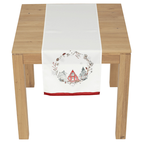 Běhoun - vánoční motiv, 100 % polyester, 40 x 150 cm