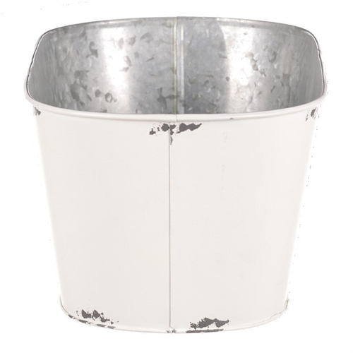 Kovový truhlík, design s růžemi.