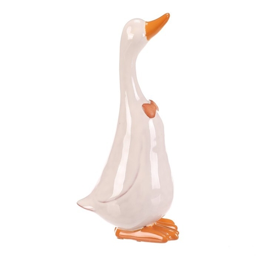 Kachna - keramická figurka, vel. L, barva bílá