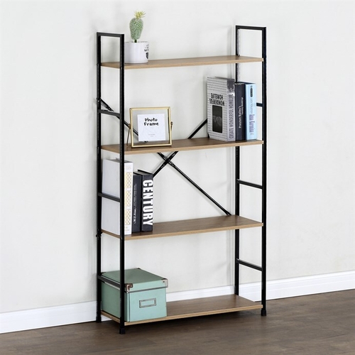 Regál, mdf, hnědá, GD-224 OAK