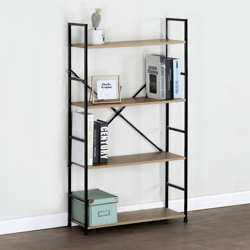 Regál, mdf, hnědá, GD-224 OAK