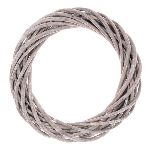 Věnec proutěný - pr. 20 cm, šedá barva