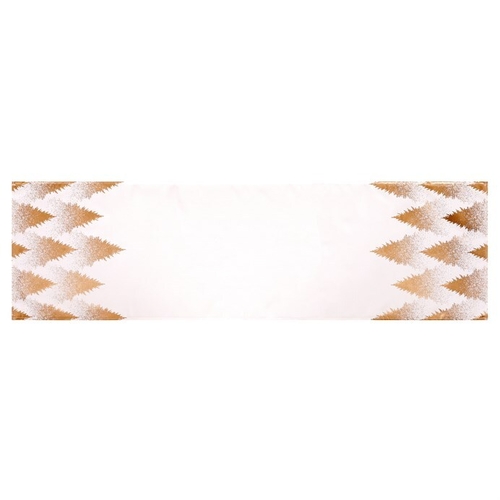 Běhoun - zlaté stromky, 100 % polyester, 40 x 150 cm