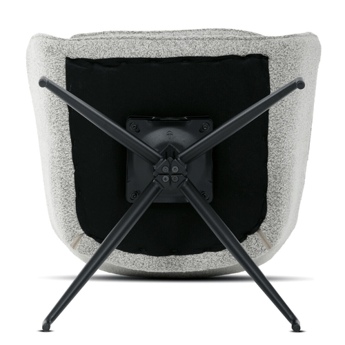 Jídelní židle otočná 360°, béžová, látka bouclé, DCH-T1156 CRM2