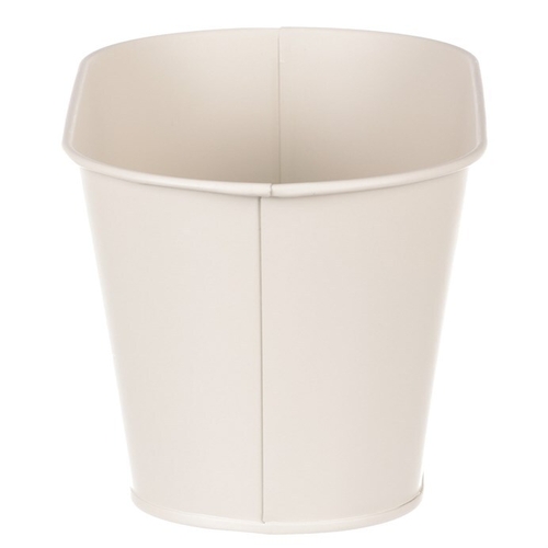 Truhlík kovový - motiv ptáčka, barva krémová