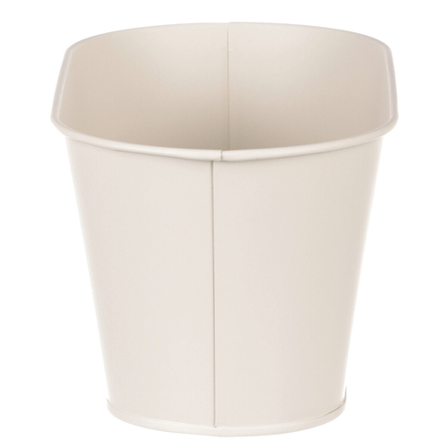 Truhlík kovový - motiv ptáčka, barva krémová