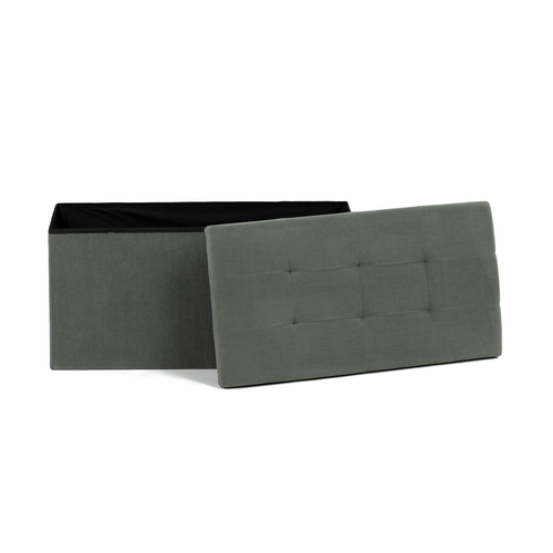 Taburet s úložným prostorem, zelená, manšestrová látka, TAB-472 GRN6