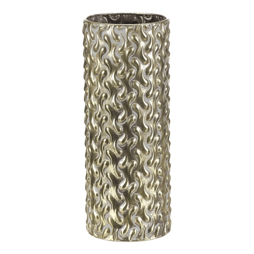 Obal kovový - 39 cm, sloupec, barva zlatá