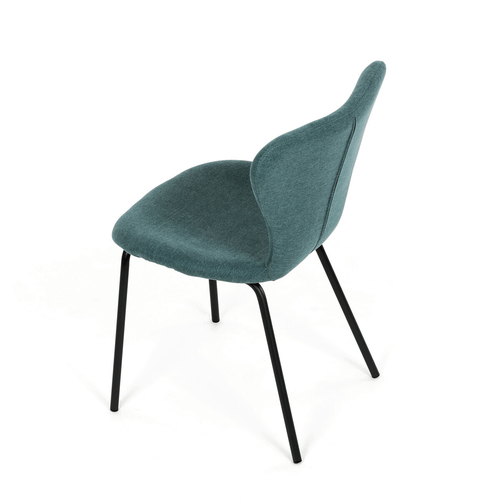 Jídelní židle, modrá, látka, CT-S8010 BLUE2