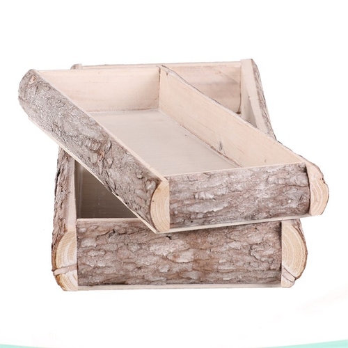 Tác kůrový - obdélníkový, bílá barva, cena za sadu 2 ks