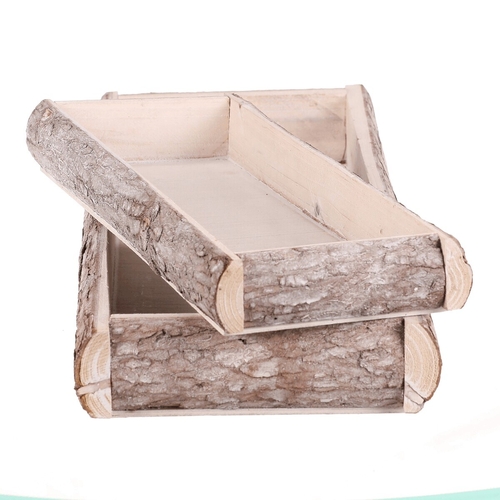 Tác kůrový - obdélníkový, bílá barva, cena za sadu 2 ks