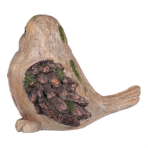 Ptáček - figurka z magnesia, imitace dřeva