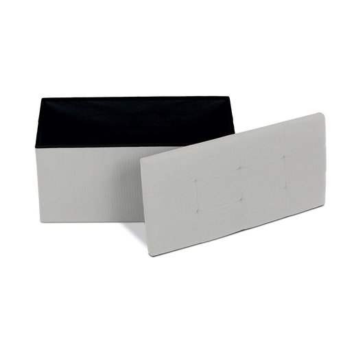 Taburet s úložným prostorem, krémová, manšestrová látka, TAB-472 CRM6