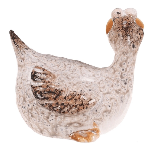 Kachna - keramická figurka, vel. S, barva krémová