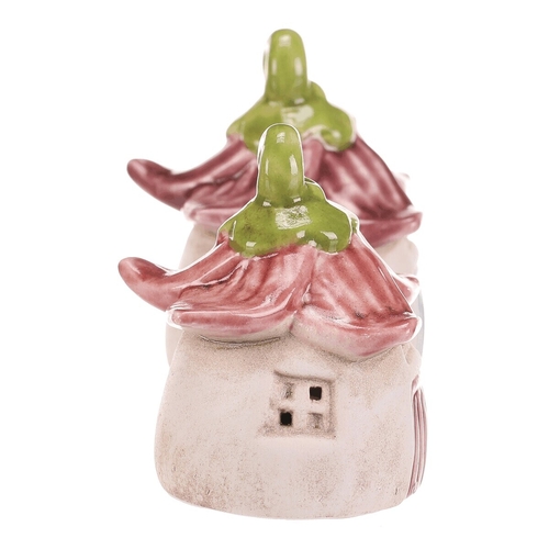 Domeček květinový - keramika, LED osvětl., vel. S, mix 2, cena za 1 ks