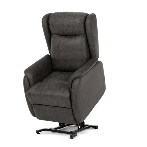 Polohovací křeslo, elektrické kabelové ovládání, černá, látka vintage, TV-L8902 BK3