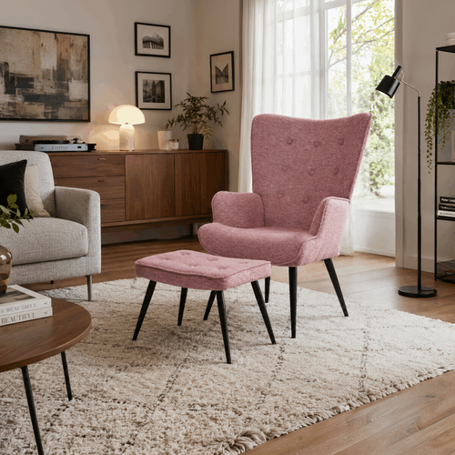 Relaxační křeslo, růžová, látka, AK-303 PINK2