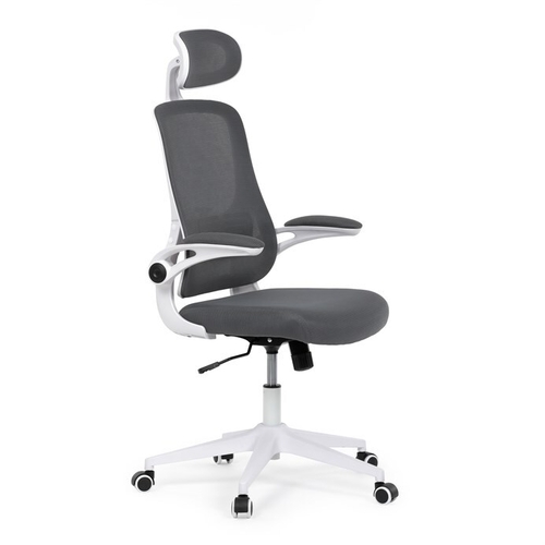 Kancelářská židle, houpací mechanismus, šedá síťovina, KA-Q843 GREY