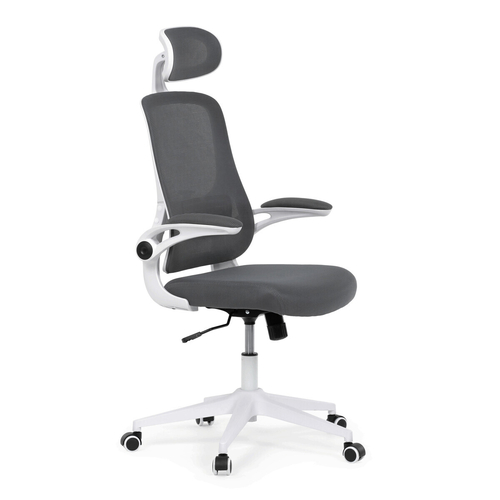 Kancelářská židle, houpací mechanismus, šedá síťovina, KA-Q843 GREY