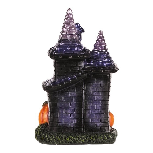 Dům z magnesia - Halloween, LED osvětl., černý s dýněmi