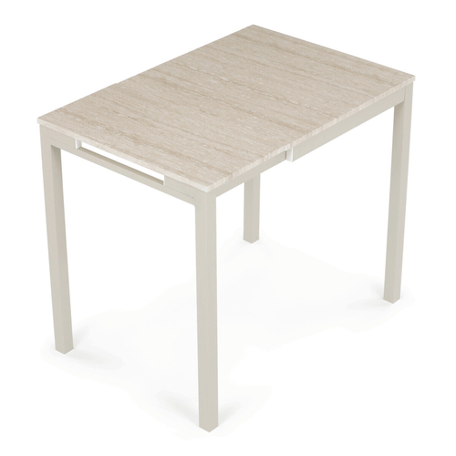 Jídelní stůl rozkládací 60-90x60 cm, melamin, travertin, GDT-206 TRV