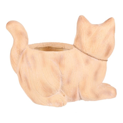 Kočka - obal na květiny, magnesium, imitace dřeva