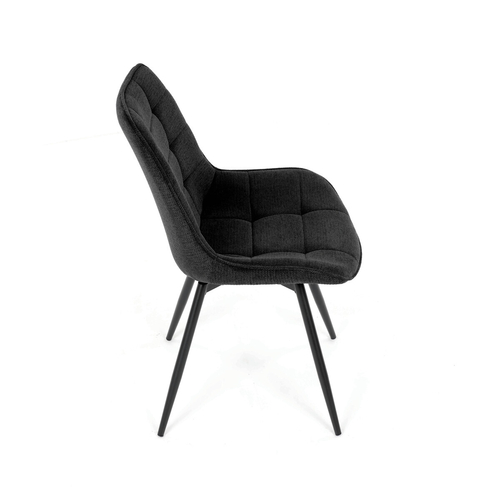 Jídelní židle otočná 180°, černá, látka, HC-T1130 BK2