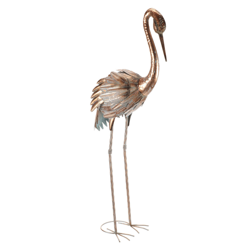 Volavka - kovová zahradní dekorace, měděná