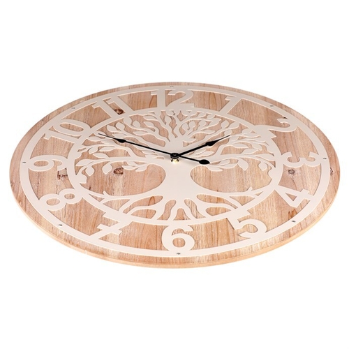 Hodiny nástěnné - pr. 60 cm, kov a MDF, strom života