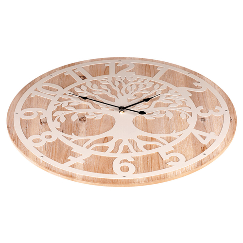 Hodiny nástěnné - pr. 60 cm, kov a MDF, strom života