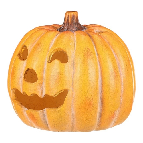 Dýně kulatá s obličejem - magnesium, svícen, žlutá