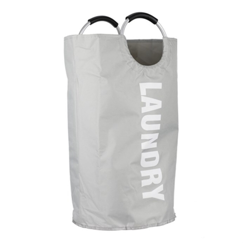 Koš na prádlo plátěný, barva šedivá.