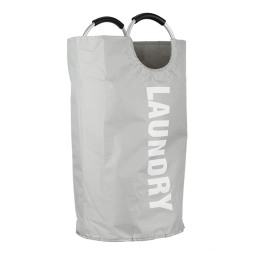 Koš na prádlo plátěný, barva šedivá.