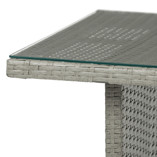 Zahradní sestava 140x70x60cm, polyratan, šedá, AZS-A1719 GREY