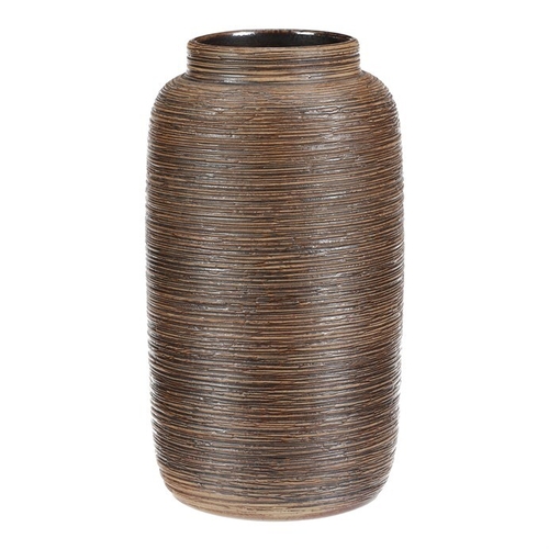 Váza keramická - zaoblená, 30 cm, hnědá