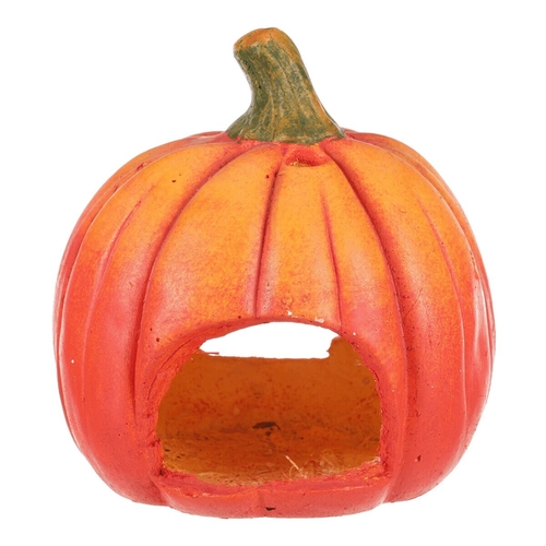 Dýně z terakoty - svícen, barva oranžovo-červená